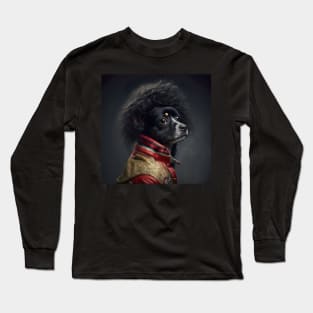 Funky dog with a Jackson style fantasy Long Sleeve T-Shirt